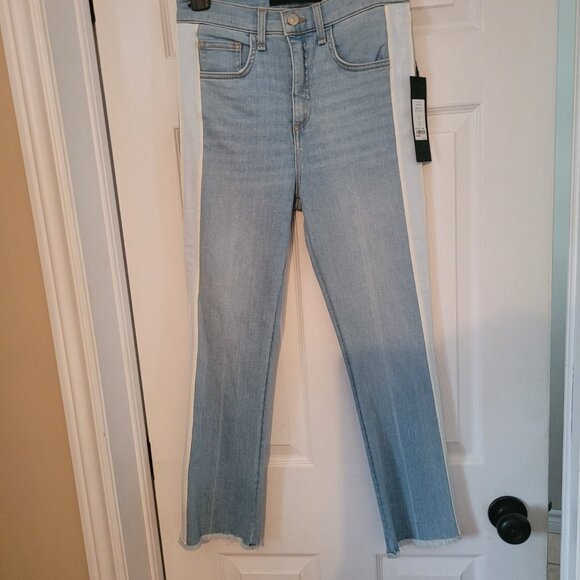 Veronica Beard Jeans - Light Wash Kick Flare Jeans w/ Side Stripes - Picture 3 of 5
